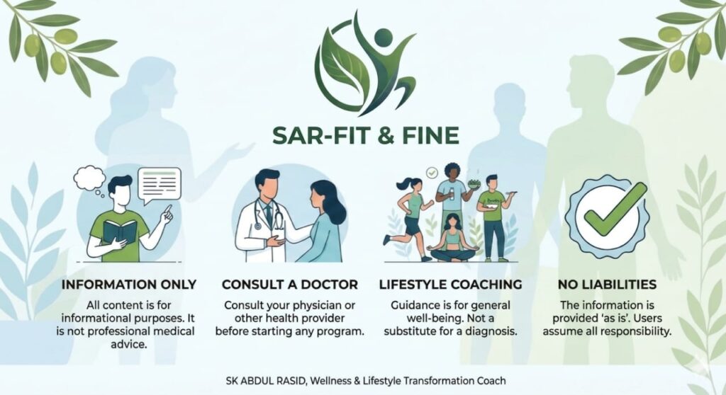 Medical Disclaimer - SAR-Fit & Fine Wellness and Lifestyle Transformation